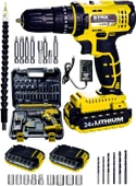Staxx Power STX1069  24V Çift Akülü Şarjlı Vidalama Darbeli Matkap Çantalı Set + 24PARÇA Usta Seti - 1