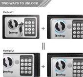 Staxx Power Elektronik Şifreli Para Kasası Çelik Kasası Otel Kasası 3 mm Montaj Ekipmanları - 4