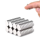 N35 8x3mm Neodyum Mıknatıs 250 Adet, Yuvarlak, Nikel Kaplamalı Kaliteli ve Dayanıklı Ürün - 2