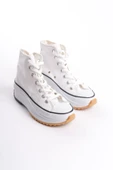 ROMA Bağcıklı Ortopedik Taban Kadın Sneaker Ayakkabı BT Beyaz - 4
