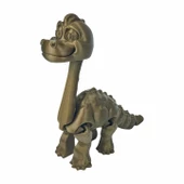 3D Hareketli Oyuncak Brakiyozor (Brachiosaurus) Dinozor - Altın Kahve - 2