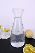 Digithome Ahşap Top Kapaklı Cam Su ve Meşrubat Sürahisi Karaf Şişe 1000 Ml – 80111 C320.016 - 2
