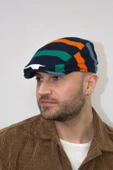 Erkek renkli çizgili şapka - bayşapkacı-8281 thumbnail 2