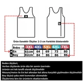 5 Adet Büyük Beden V Yaka Fanila Atlet Gri - 4