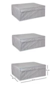 Baza Altı Boy Çok Amaçlı Düzenleyici Kutu Organizer Cırt Cırtlı Hurç 19cm X 40cm X 50cm (5 Adet) - 1