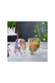 Organik Çiçekli Borosilikat Bardak 350 Ml. Royaleks-BRD-150 BH thumbnail 3