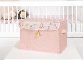 Baby Püsküllü Kapaklı Kutu Düzenleyici Çok Amaçlı Organizer Kutu Maxi Boy (pembe) 04232 - 1