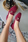 10 1900 Topukla Kadın Toka Detaylı 3 cm Topuklu Loafer Günlük Ayakkabı - 4