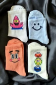 4 Çift Emojili Mevsimlik Çorap - 1