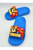 Gezer Erkek Çocuk Terlik Kedi Mavi-Kırmızı 15047 - 2