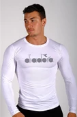 Diadora Soloben - Erkek Beyaz Uzun Kollu Spor T-shirt - TSRT-ZN - 3
