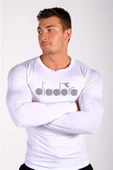 Diadora Soloben - Erkek Beyaz Uzun Kollu Spor T-shirt - TSRT-ZN - 1