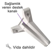 Serdivan 6'Lı Set Mobilya Tv Ünitesi Çekyat Koltuk Kanepe Ayarlı M8 Destek Ayağı 15 Cm Beyaz Baza Ayak thumbnail 6