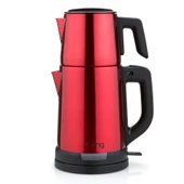 KİNG TEA PRO KCM331 INOX ÇAY MAKİNESİ KIRMIZI - 1