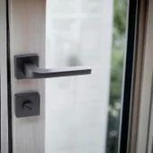 Tog Siyah Wc Banyo Uyumlu Kapı Kolu Kare Rozetli Kapı Kulpu Sağa Sola Uygun Kapı Kolları thumbnail 2