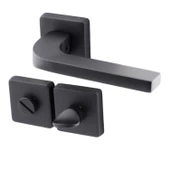 Tog Siyah Wc Banyo Uyumlu Kapı Kolu Kare Rozetli Kapı Kulpu Sağa Sola Uygun Kapı Kolları thumbnail 3