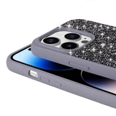 Apple iPhone 14 Pro Max Kılıf Parlak Taşlı Tasarım Pırlanta Kapak - 12