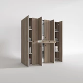 Kenzlife çamaşır-kurutma makinesi dolabı nazzam crd 187*170*60 çekmeceli raflı banyo thumbnail 2