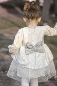 Kız Bebek Elbise Kız Çocuk Elbise Doğum Günü Parti Düğün Elbise Tüllü Uzun Kol Astarlı Bebek Giyim ELBFYNKTUL - 9