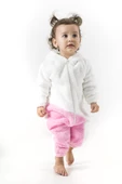 Welsoft Peluş Fermuarlı Kışlık Unisex Kız Erkek Bebek Uyku Tulumu Bebek Tulumu Çocuk Tulumu - 6