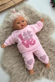 Kışlık Bebek Takımları Çocuk Giyim Bebek Kıyafeti Çocuk Kostümü welsoft takım Welsoft Peluş Unisex - 2