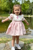 Yazlık Elbise Kısa Kollu Tüllü Tütü Astarlı Kız Çocuk Elbise Bebek Giyim Kız Bebek Elbise ELBYSATEN - 10