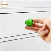 Mantar Düğme Mobilya Çekmece Çocuk Odası Dolap Dolabı Kulbu Kulpu Kulpları Yeşil Metal 10 Adet - 2