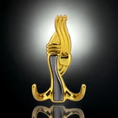 Efsane Askı Portmanto Metal Vestiyer Duvar Dolap Elbise Askısı Gold Mobilya Kapı Askılığı Aparatı - 5