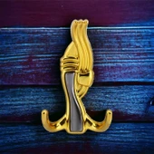 Efsane Askı Portmanto Metal Vestiyer Duvar Dolap Elbise Askısı Gold Mobilya Kapı Askılığı Aparatı - 2