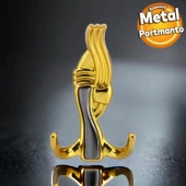 Efsane Askı Portmanto Metal Vestiyer Duvar Dolap Elbise Askısı Gold Mobilya Kapı Askılığı Aparatı - 1
