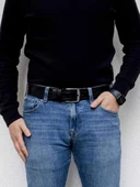 Louisiana Polo %100 Hakiki Deri Kemer Erkek Spor Kemer Siyah 0159 thumbnail 4