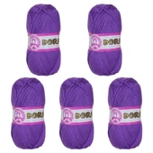 Ören Bayan Dora Örgü İpi Mor (059) 5'Li Paket - 1