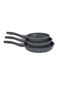 ThermoAD Granit Döküm Tava Seti 3’lü Gri - 20cm-24cm-28cm - 2