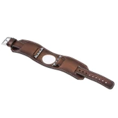 Apple Watch Uyumlu Deri Kordon 38-40-41mm Cuff Taba - 3