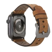 Apple Watch Uyumlu Deri Kordon Vigo 42-44-45mm G19 Taba - 2