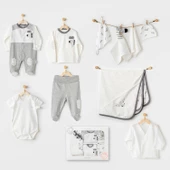 Andywawa Newborn Zebra 10'lu Erkek Bebek Hastane Çıkış Seti - 1