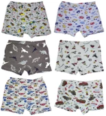 6 Adet Likralı Erkek Çocuk Empirme Desenli Mody Penye Boxer - 3