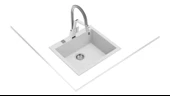 TEKA FORSQUARE 50X40 TEZGAH ÜSTÜ GRANİT EVYE BEYAZ - 2