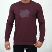 Troy Erkek Slim Fit Uzun Kol Sıfır Yaka Sweatshırt-6518 - 1