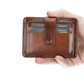 Çok Bölmeli Slim Deri Kartlık BLW019 RST2EF Taba - 1
