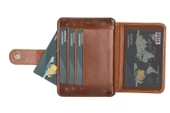Çok Bölmeli Slim Deri Kartlık BLW019 RST2EF Taba - 5