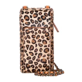 Avjin 6.9 inch Uyumlu Deri Kılıf Cüzdan Askılı LEO1 Leopar - 2