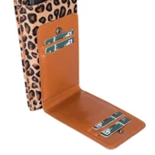 Avjin 6.9 inch Uyumlu Deri Kılıf Cüzdan Askılı LEO1 Leopar - 3
