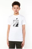 Steins Gate Rintarou Mad Scientist Beyaz Çocuk Bisikletyaka Tshirt - 1