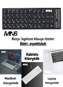 MN6 MR01 Rusça Klavye Sticker/Kaliteli Pvc-5 Adet/Rusça Ingilizce Klavye Etiketi-Rusça Pc Keyboard Sticker - 2