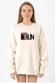 La Casa De Papel Berlin Ekru Kadın 2ip Sweatshirt - 1