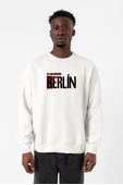 La Casa De Papel Berlin Beyaz Erkek 2ip Sweatshirt thumbnail 1