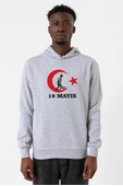 19 Mayıs Ata Grimelanj Erkek Kapşonlu 3ip Sweatshirt - 1