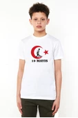 19 Mayıs Ata Beyaz Çocuk Bisikletyaka Tshirt - 1