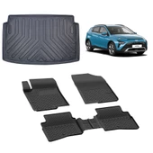 Hyundai Bayon 2021+ 4.5 D Sahler Paspas ve Rizline 3D Bagaj  Havuzu Siyah thumbnail 1